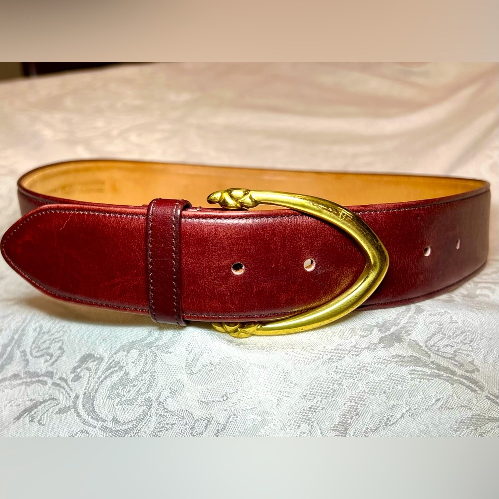 Coach ladies Belt with solid brass buckle.